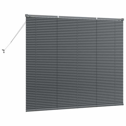 Balkenjalousien Dunkelgrau 130 x 160 cm Aluminium