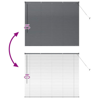 Balkenjalousien Dunkelgrau 130 x 160 cm Aluminium