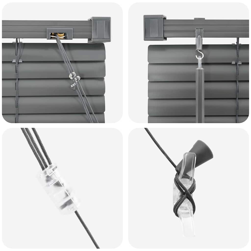 Balkenjalousien Dunkelgrau 175 x 40 cm Aluminium