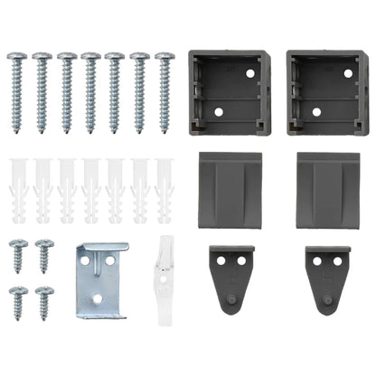 Balkenjalousien Dunkelgrau 175 x 100 cm Aluminium