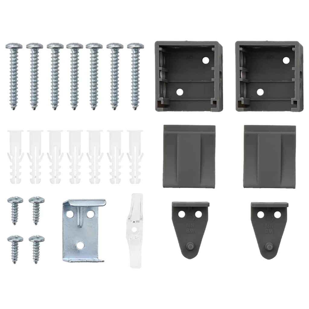 vidaXL Balkenjalousien Dunkelgrau 175 x 115 cm Aluminium