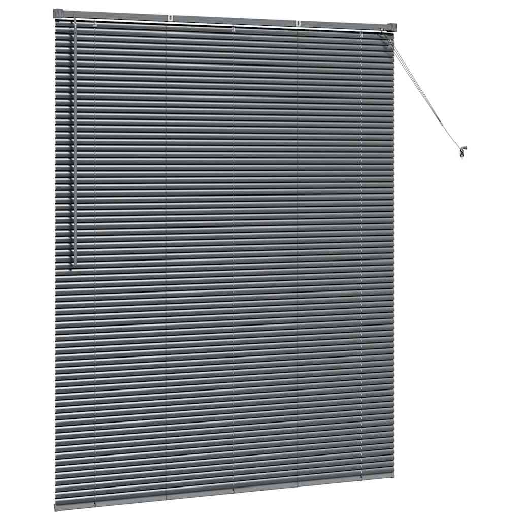 vidaXL Balkenjalousien Dunkelgrau 175 x 145 cm Aluminium