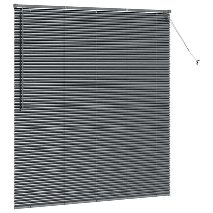 vidaXL Balkenjalousien Dunkelgrau 175 x 155 cm Aluminium