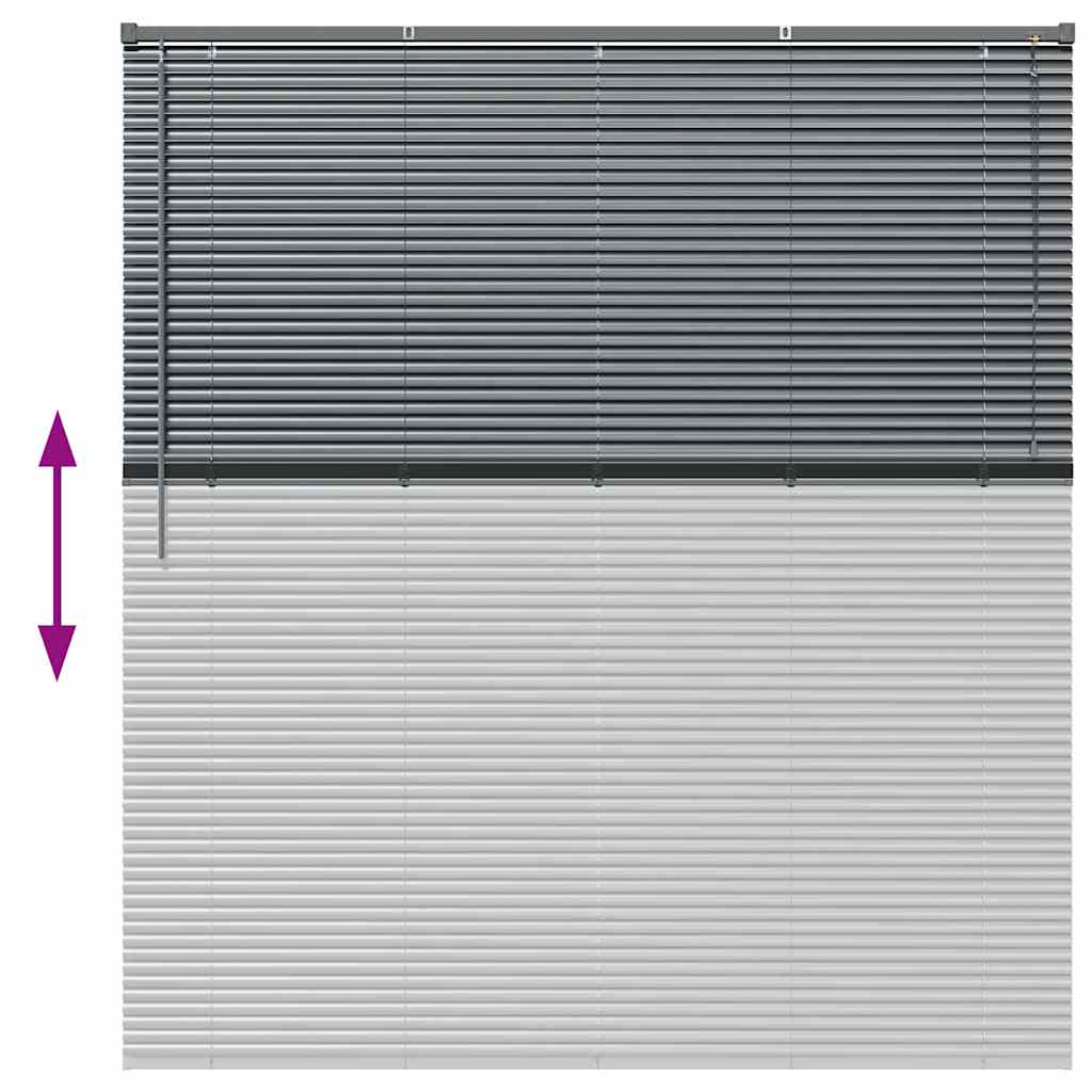 vidaXL Balkenjalousien Dunkelgrau 175 x 155 cm Aluminium