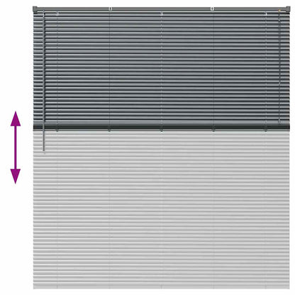 vidaXL Balkenjalousien Dunkelgrau 175 x 155 cm Aluminium