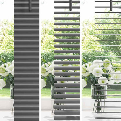 vidaXL Balkenjalousien Dunkelgrau 220 x 60 cm Aluminium