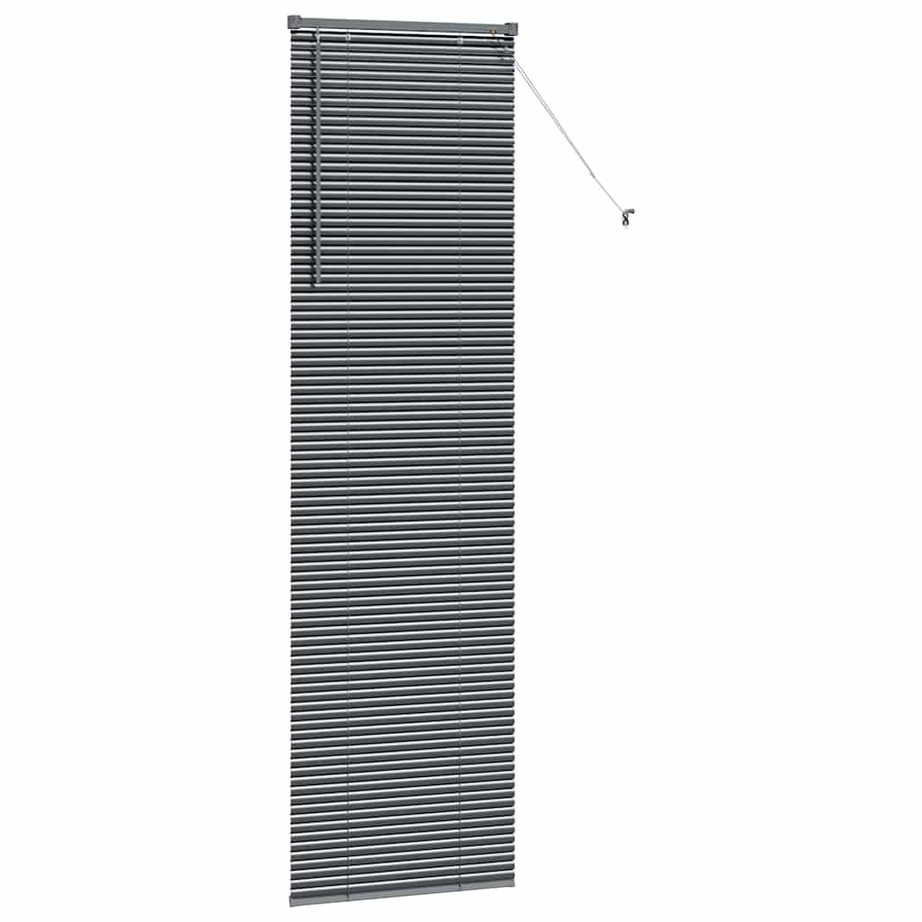 Balkenjalousien Dunkelgrau 220 x 65 cm Aluminium
