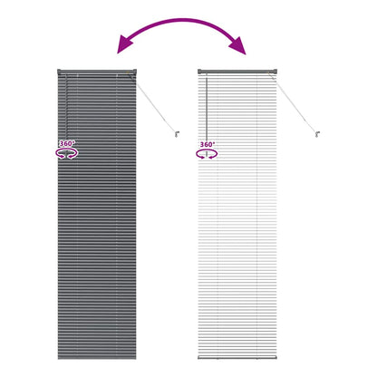 Balkenjalousien Dunkelgrau 220 x 65 cm Aluminium