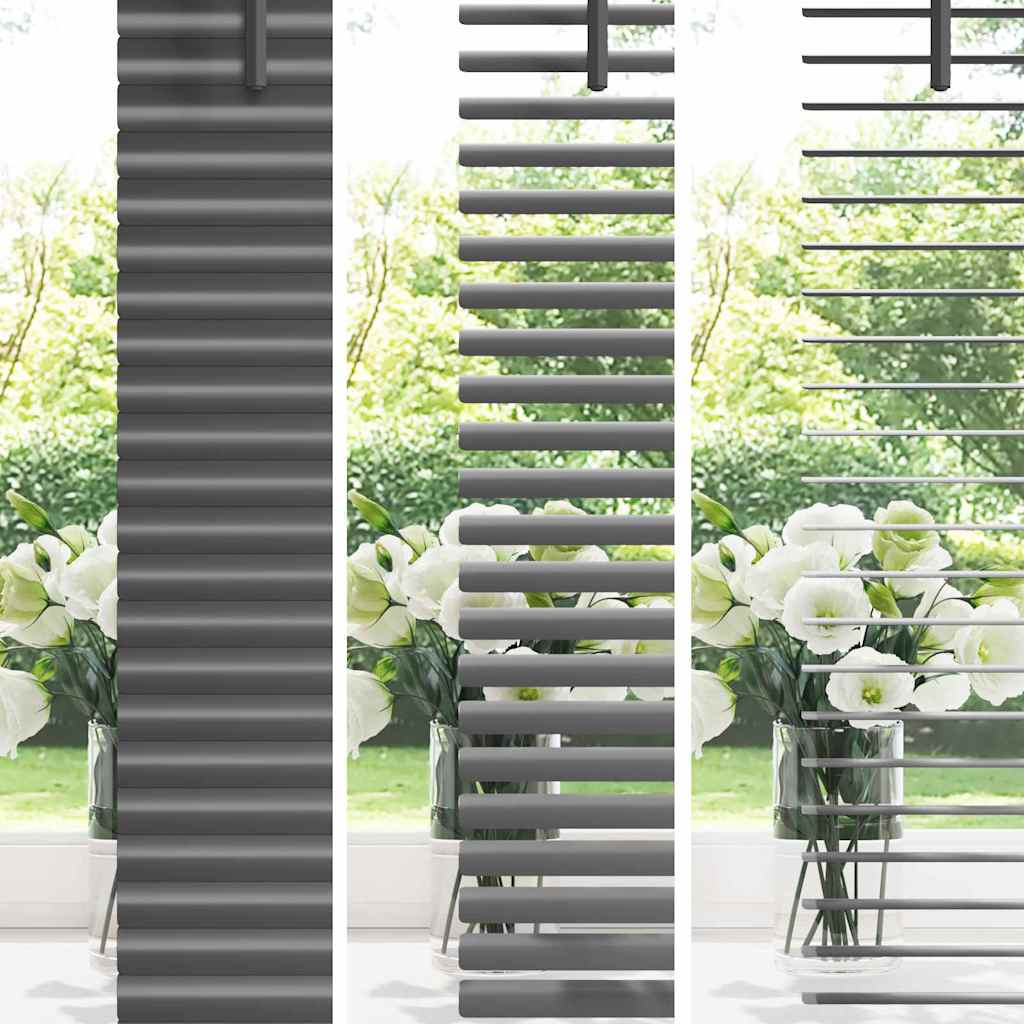 vidaXL Balkenjalousien Dunkelgrau 220 x 130 cm Aluminium
