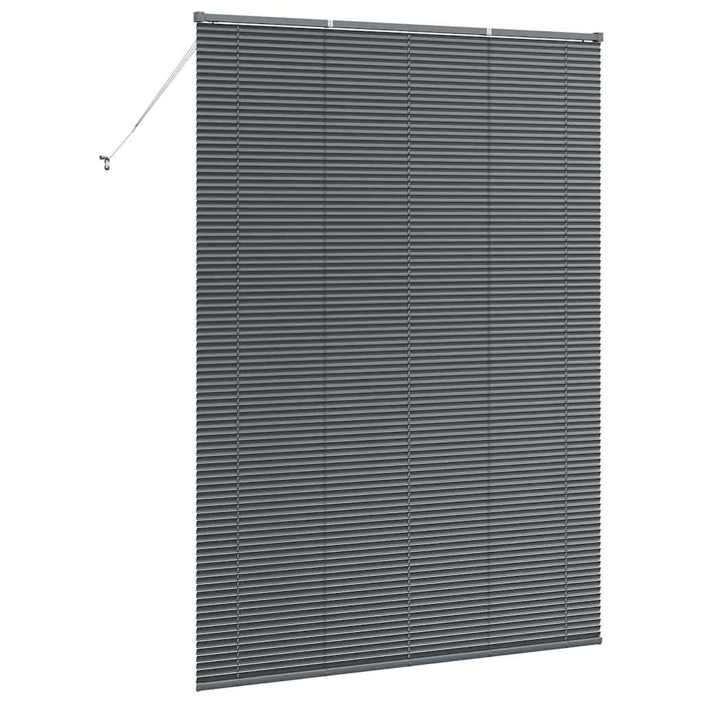 vidaXL Balkenjalousien Dunkelgrau 220 x 160 cm Aluminium