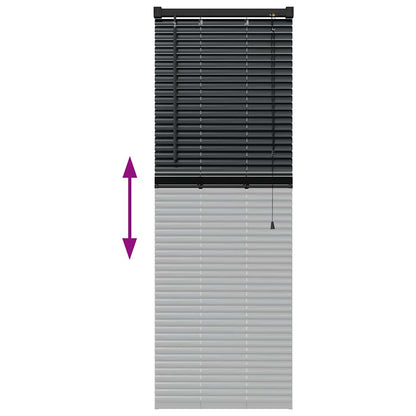 vidaXL Balkenjalousien Schwarz 130 x 40 cm Aluminium
