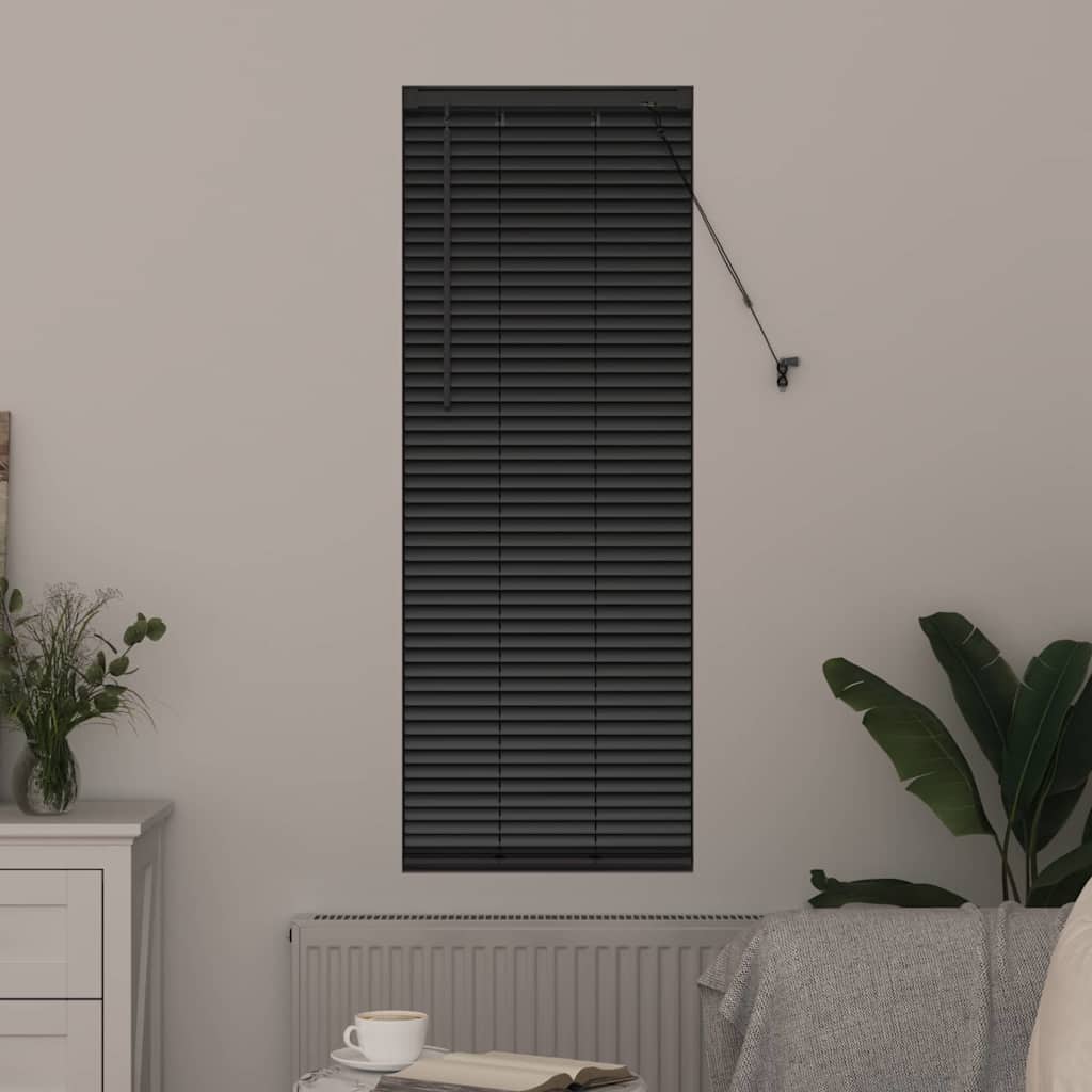 vidaXL Balkenjalousien Schwarz 130 x 45 cm Aluminium