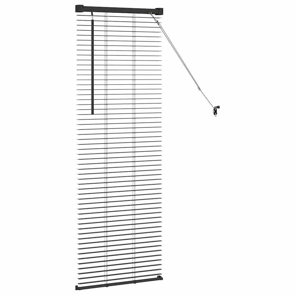 vidaXL Balkenjalousien Schwarz 130 x 45 cm Aluminium