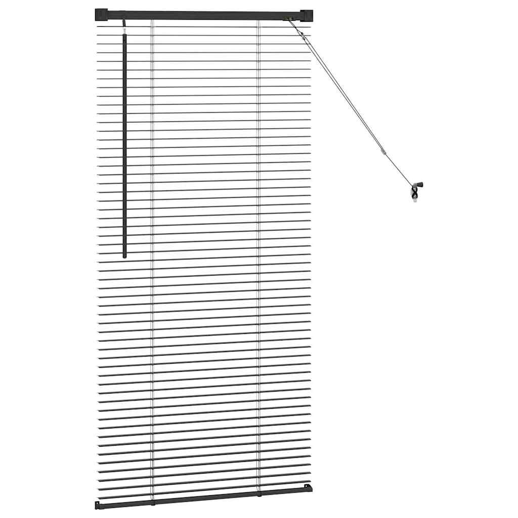 vidaXL Balkenjalousien Schwarz 130 x 60 cm Aluminium