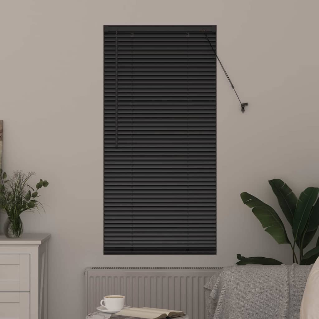 vidaXL Balkenjalousien Schwarz 60 x 2,5 x 130 cm Aluminium