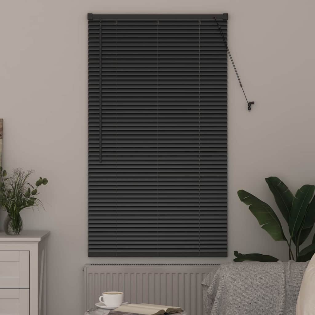vidaXL Balkenjalousien Schwarz 130 x 70 cm Aluminium