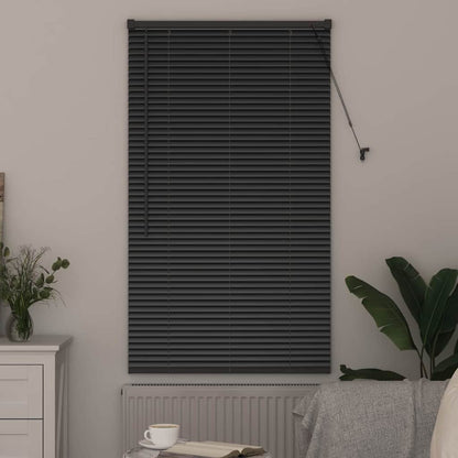 vidaXL Balkenjalousien Schwarz 130 x 70 cm Aluminium