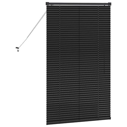 vidaXL Balkenjalousien Schwarz 130 x 70 cm Aluminium