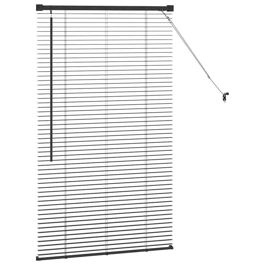 vidaXL Balkenjalousien Schwarz 130 x 80 cm Aluminium