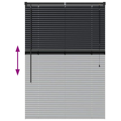 vidaXL Balkenjalousien Schwarz 130 x 85 cm Aluminium