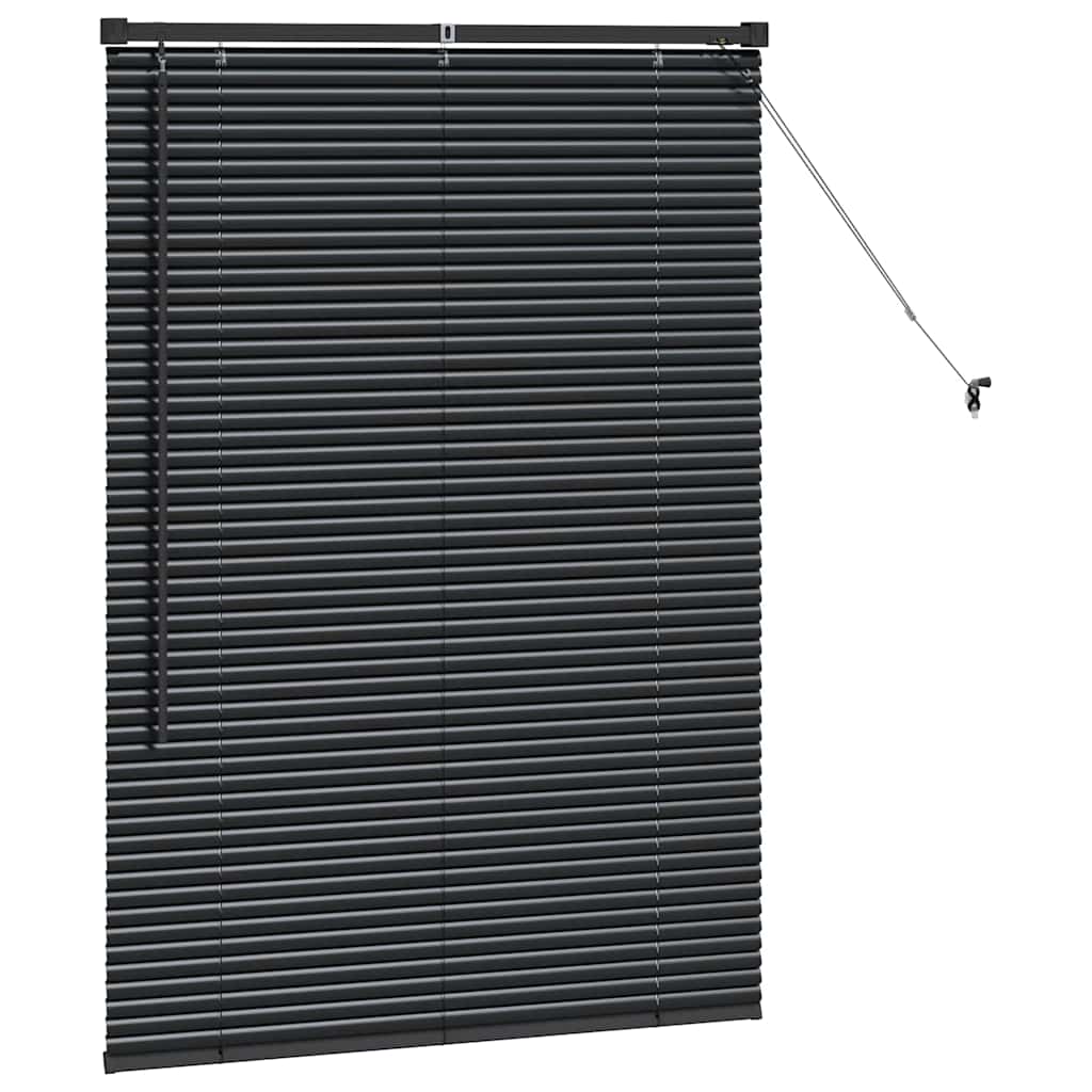 vidaXL Balkenjalousien Schwarz 130 x 90 cm Aluminium