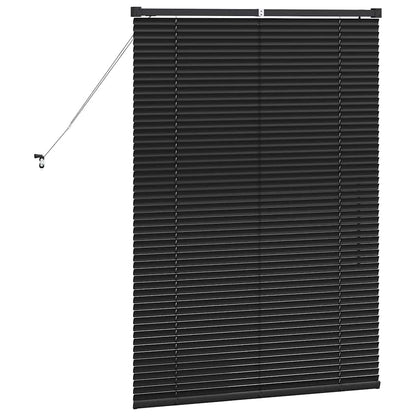 vidaXL Balkenjalousien Schwarz 130 x 90 cm Aluminium