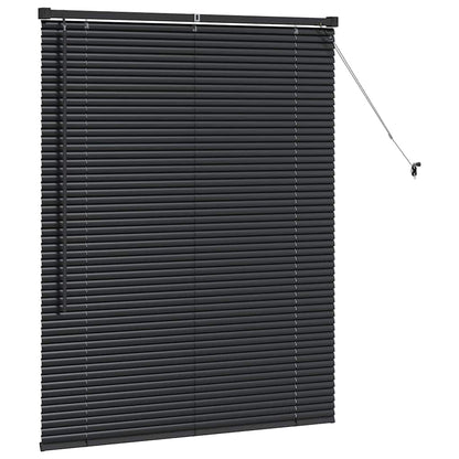 vidaXL Balkenjalousien Schwarz 130 x 100 cm Aluminium
