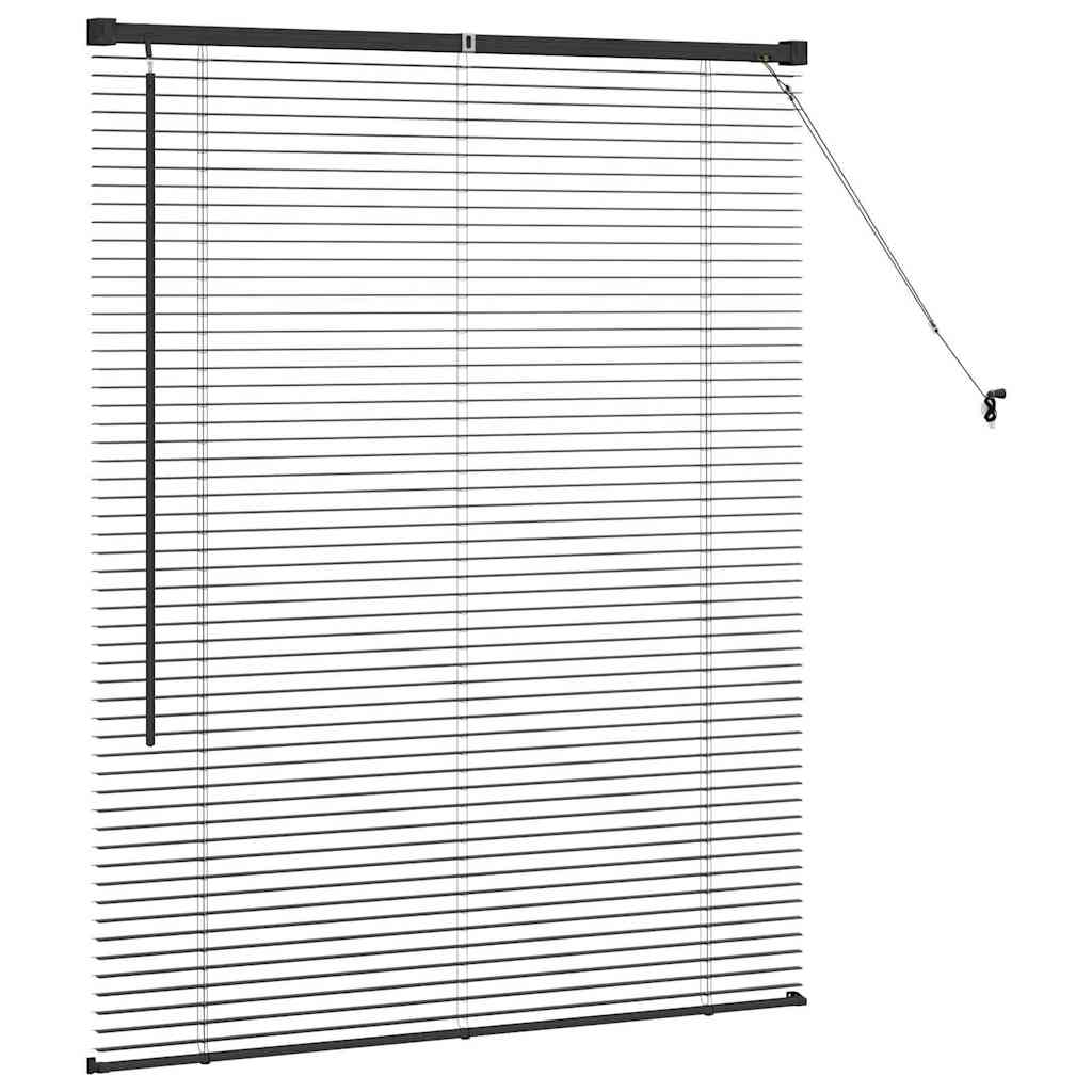 vidaXL Balkenjalousien Schwarz 130 x 100 cm Aluminium