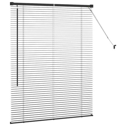 vidaXL Balkenjalousien Schwarz 130 x 100 cm Aluminium