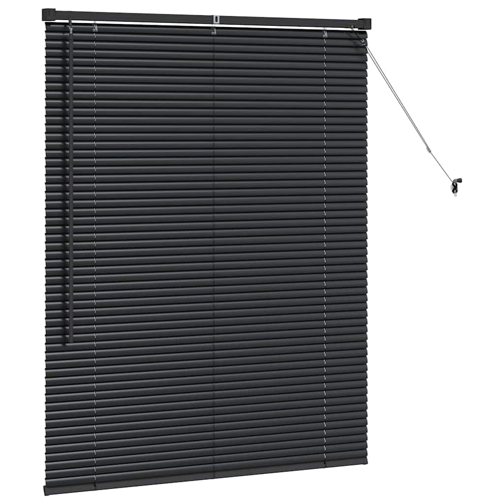 vidaXL Balkenjalousien Schwarz 130 x 105 cm Aluminium