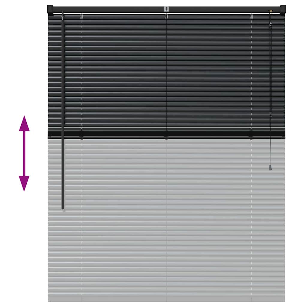 vidaXL Balkenjalousien Schwarz 130 x 105 cm Aluminium