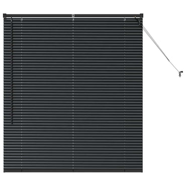 vidaXL Balkenjalousien Schwarz 130 x 110 cm Aluminium