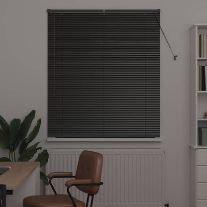 vidaXL Balkenjalousien Schwarz 130 x 115 cm Aluminium