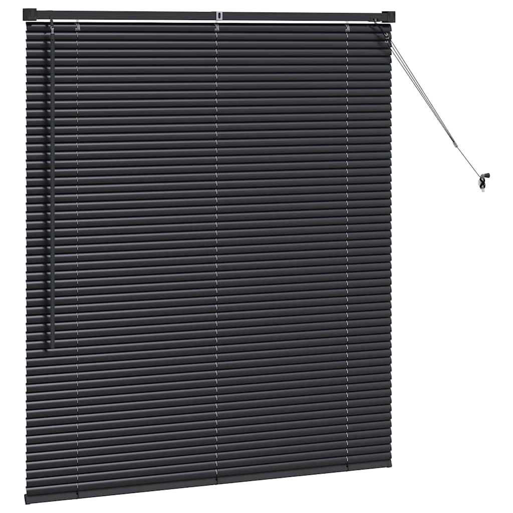 vidaXL Balkenjalousien Schwarz 130 x 115 cm Aluminium