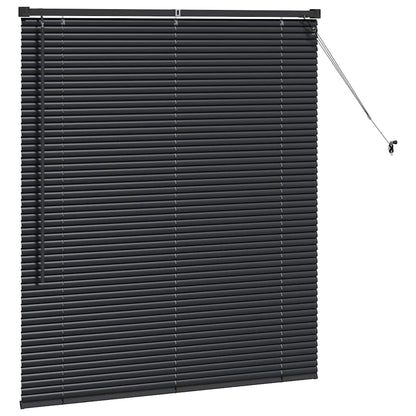 vidaXL Balkenjalousien Schwarz 130 x 115 cm Aluminium