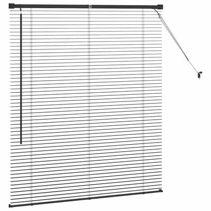 vidaXL Balkenjalousien Schwarz 130 x 115 cm Aluminium