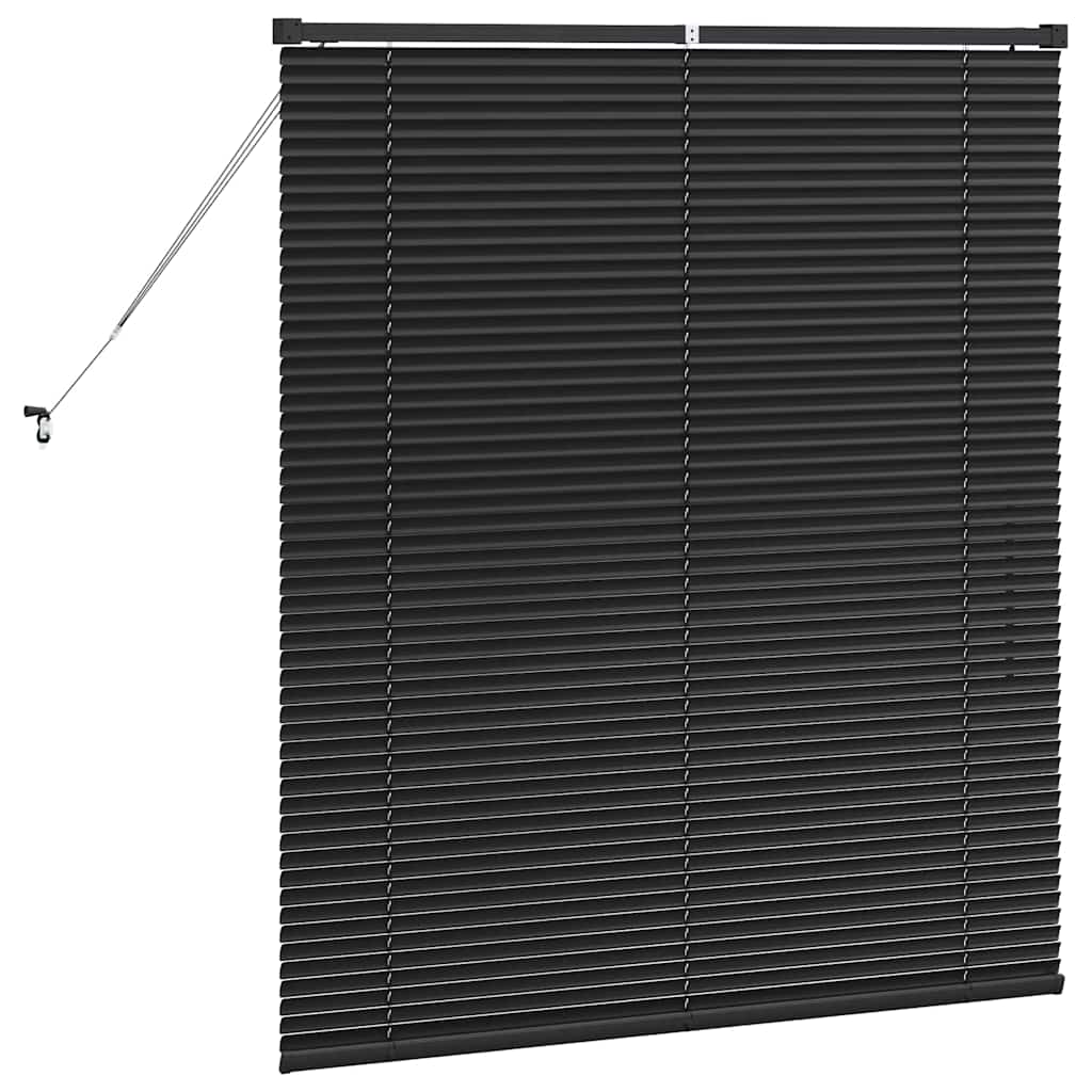vidaXL Balkenjalousien Schwarz 130 x 115 cm Aluminium
