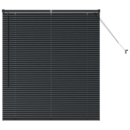 vidaXL Balkenjalousien Schwarz 130 x 115 cm Aluminium