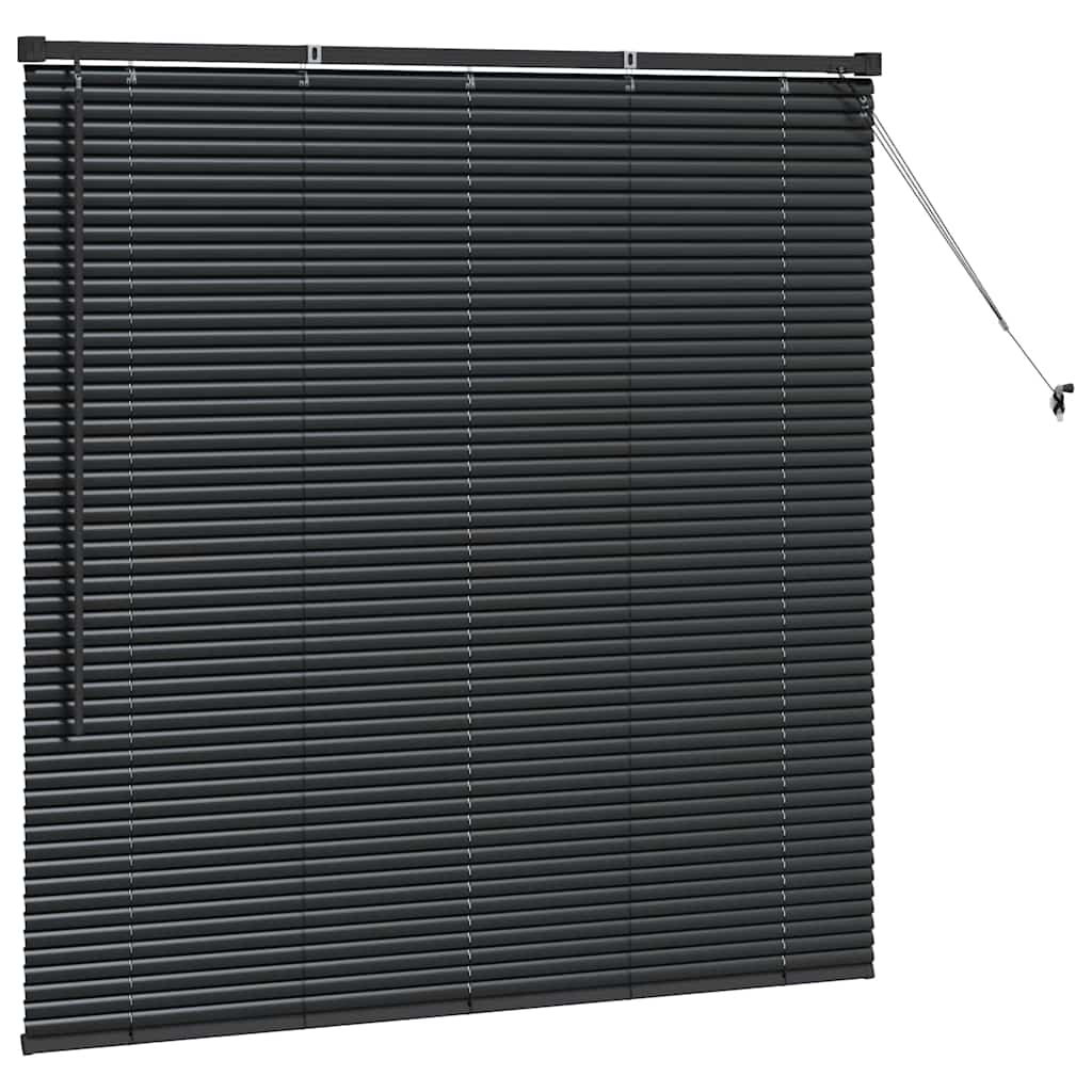 vidaXL Balkenjalousien Schwarz 130 x 130 cm Aluminium