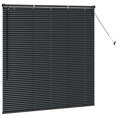vidaXL Balkenjalousien Schwarz 130 x 130 cm Aluminium