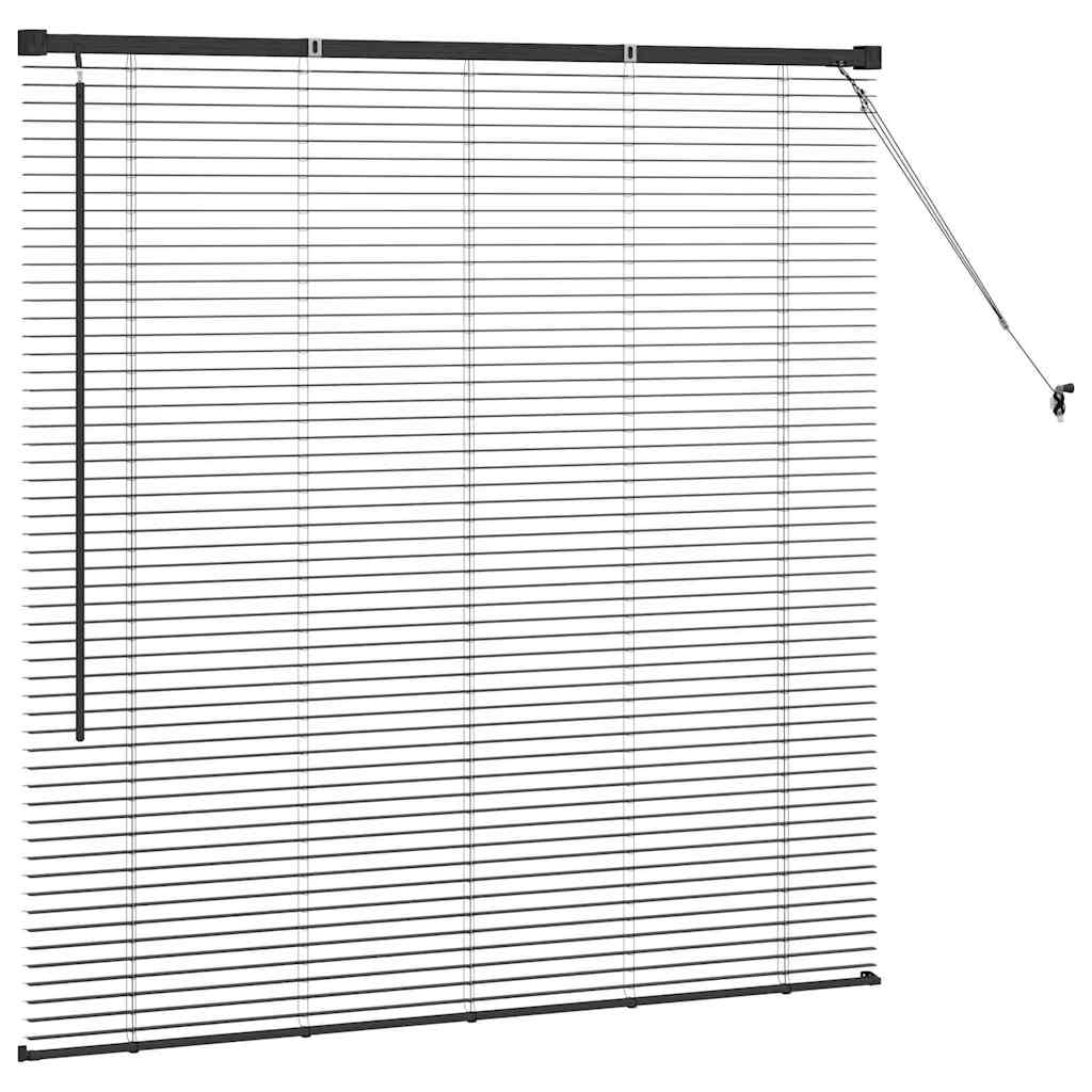 vidaXL Balkenjalousien Schwarz 130 x 130 cm Aluminium