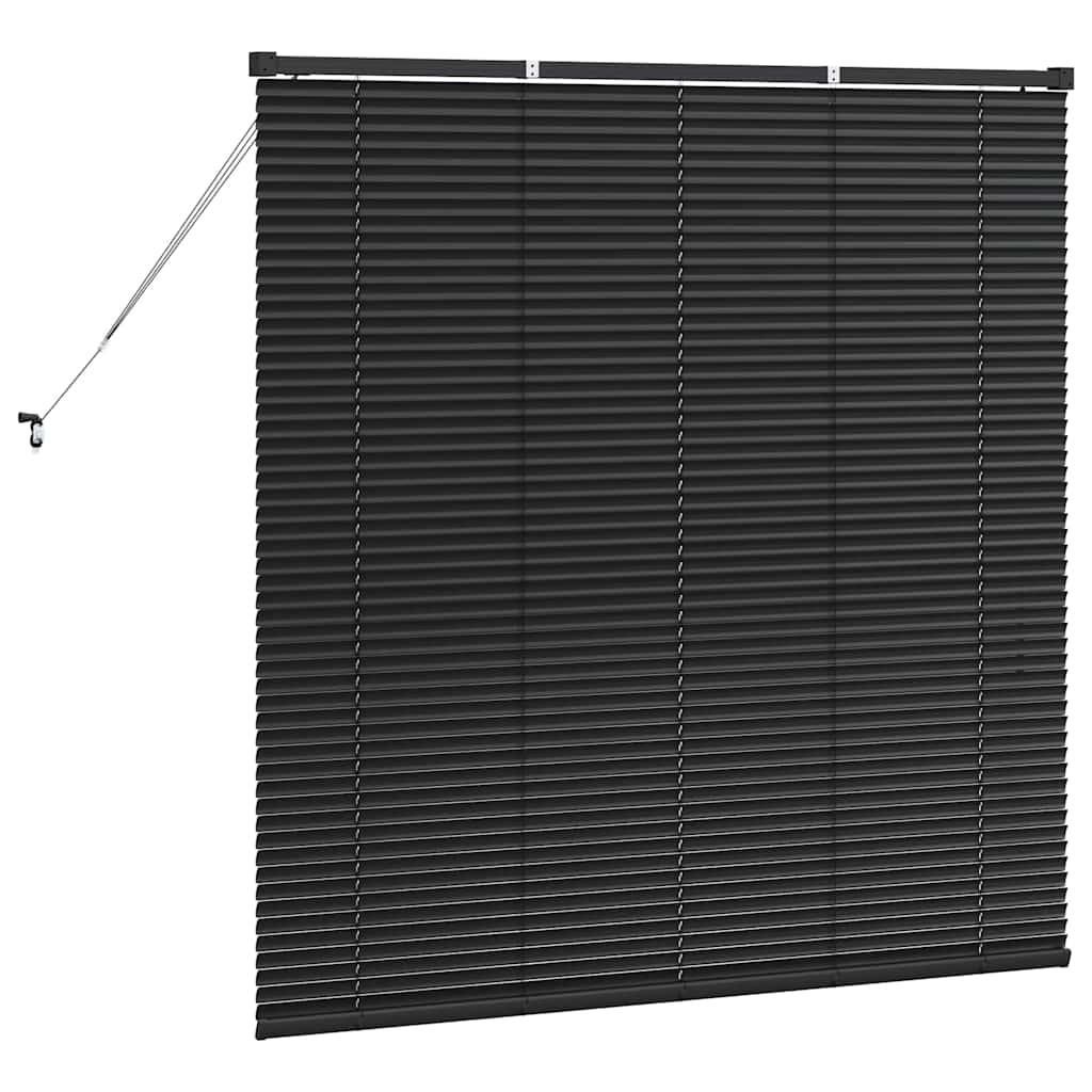 vidaXL Balkenjalousien Schwarz 130 x 130 cm Aluminium