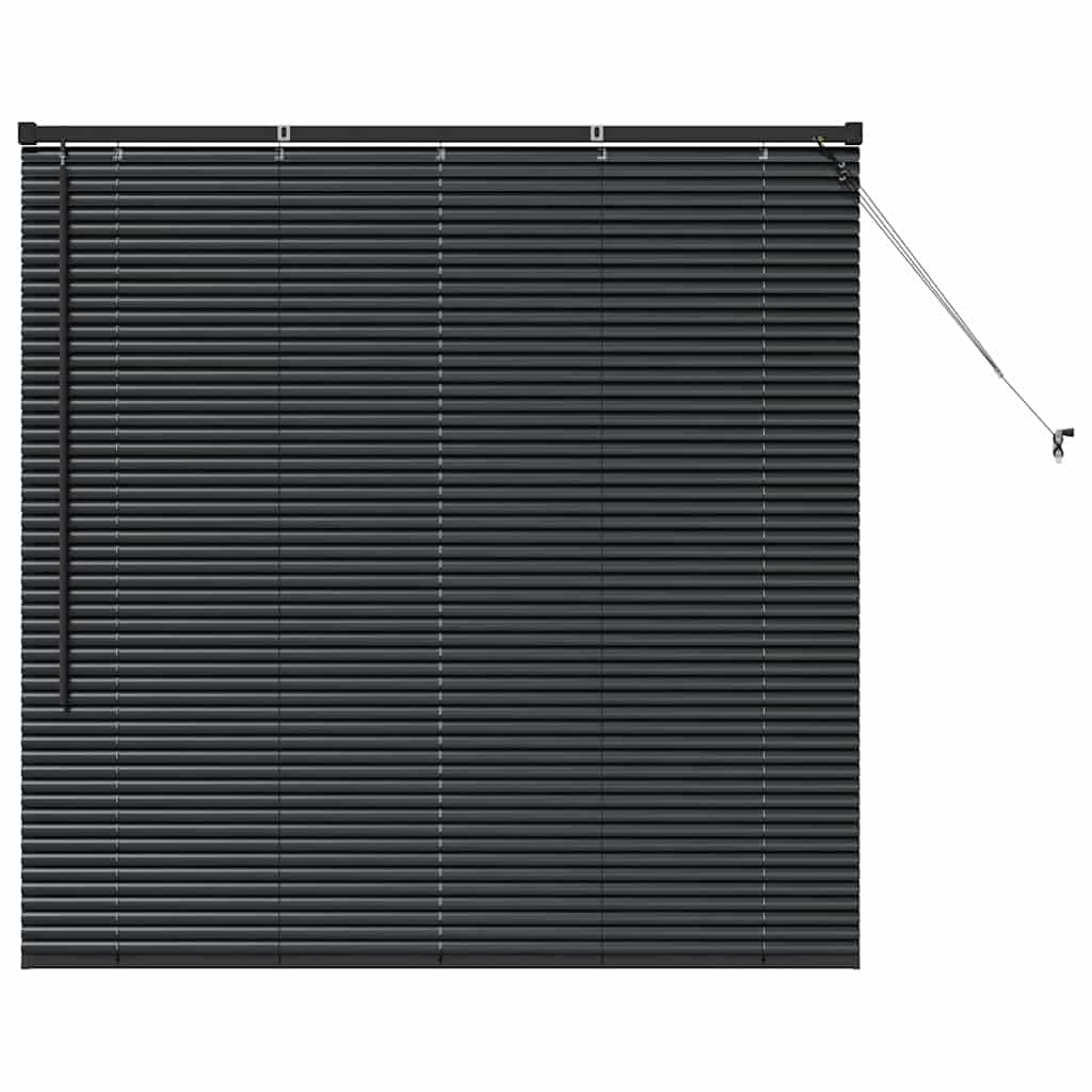 vidaXL Balkenjalousien Schwarz 130 x 130 cm Aluminium