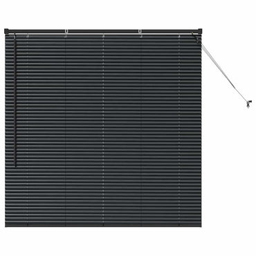 vidaXL Balkenjalousien Schwarz 130 x 130 cm Aluminium