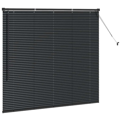vidaXL Balkenjalousien Schwarz 130 x 145 cm Aluminium