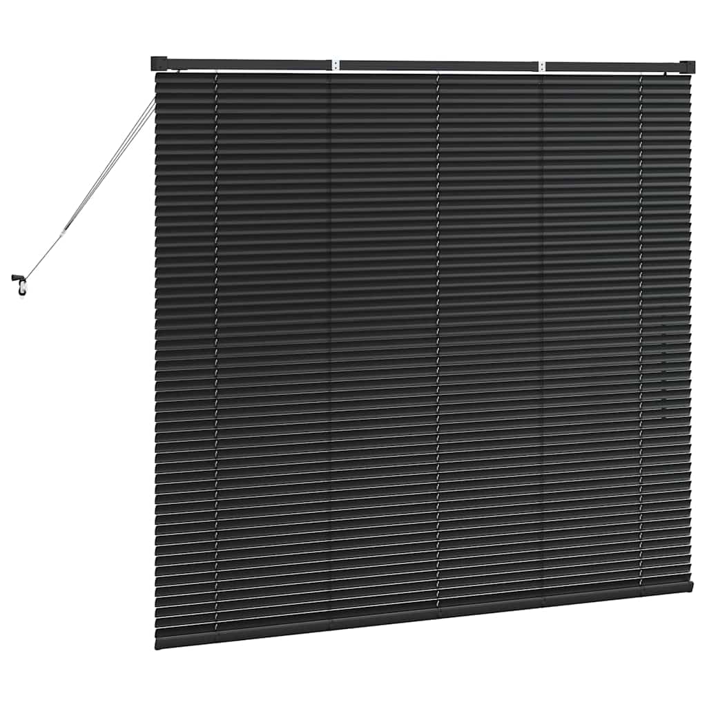 vidaXL Balkenjalousien Schwarz 130 x 145 cm Aluminium