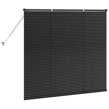 vidaXL Balkenjalousien Schwarz 130 x 145 cm Aluminium