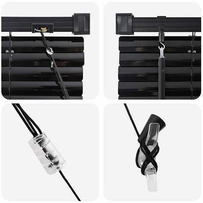 Balkenjalousien Schwarz 130 x 150 cm Aluminium