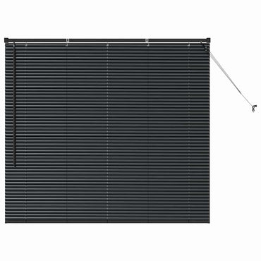 vidaXL Balkenjalousien Schwarz 130 x 150 cm Aluminium