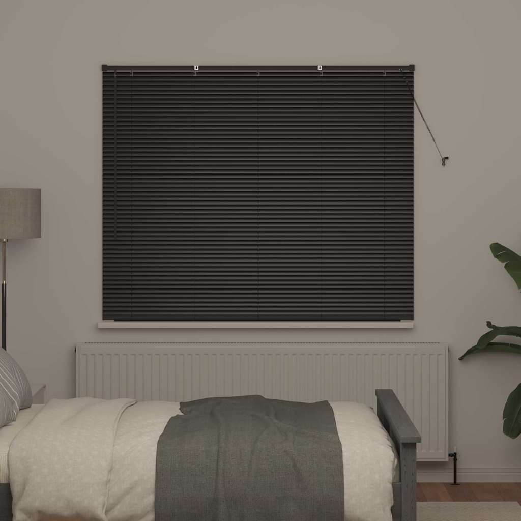 vidaXL Balkenjalousien Schwarz 130 x 155 cm Aluminium